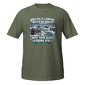 When You Tell Someone About Your Secret Fishing Spot Tee in military green, front view