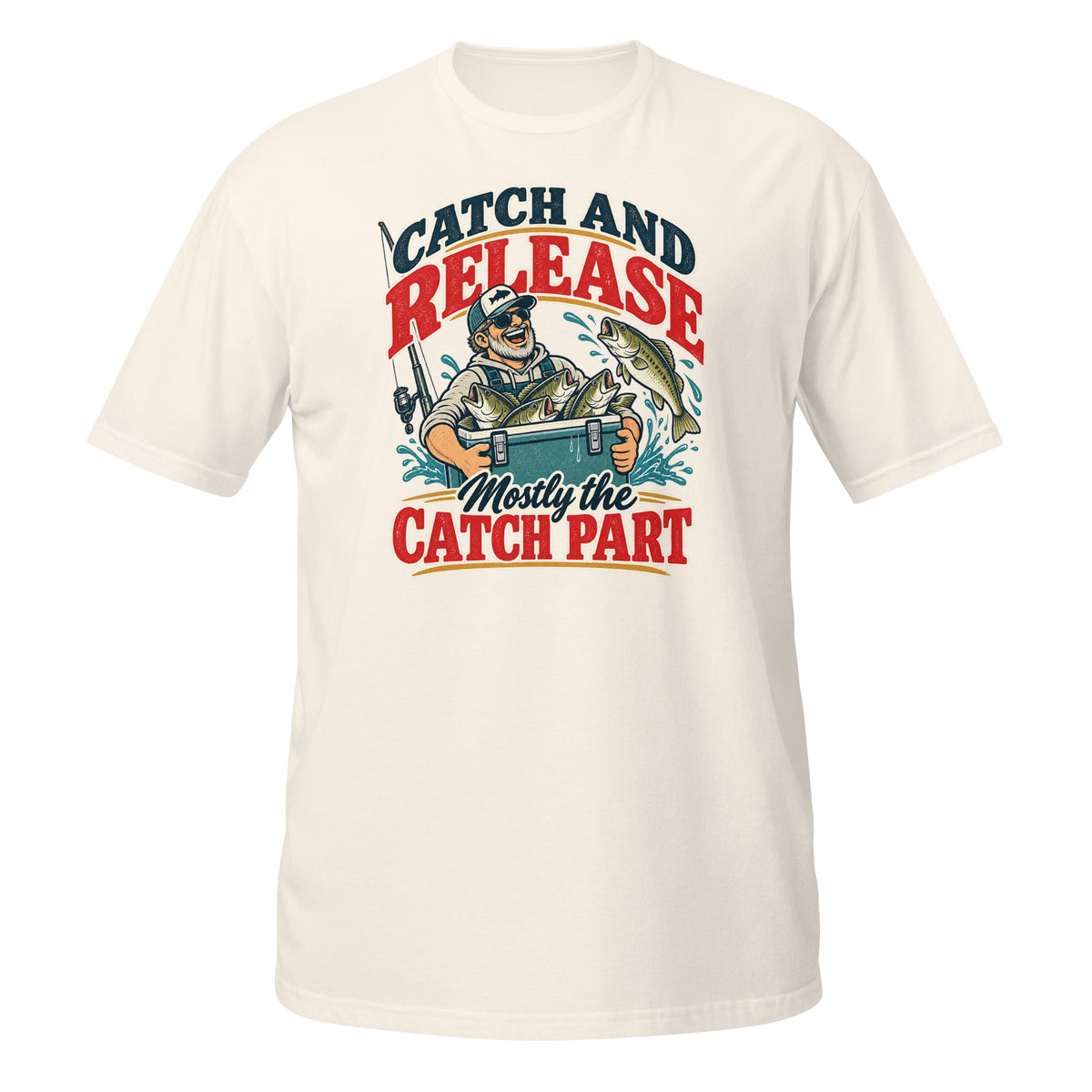 Catch and Release Mostly the Catch Part Tee in natural, front view